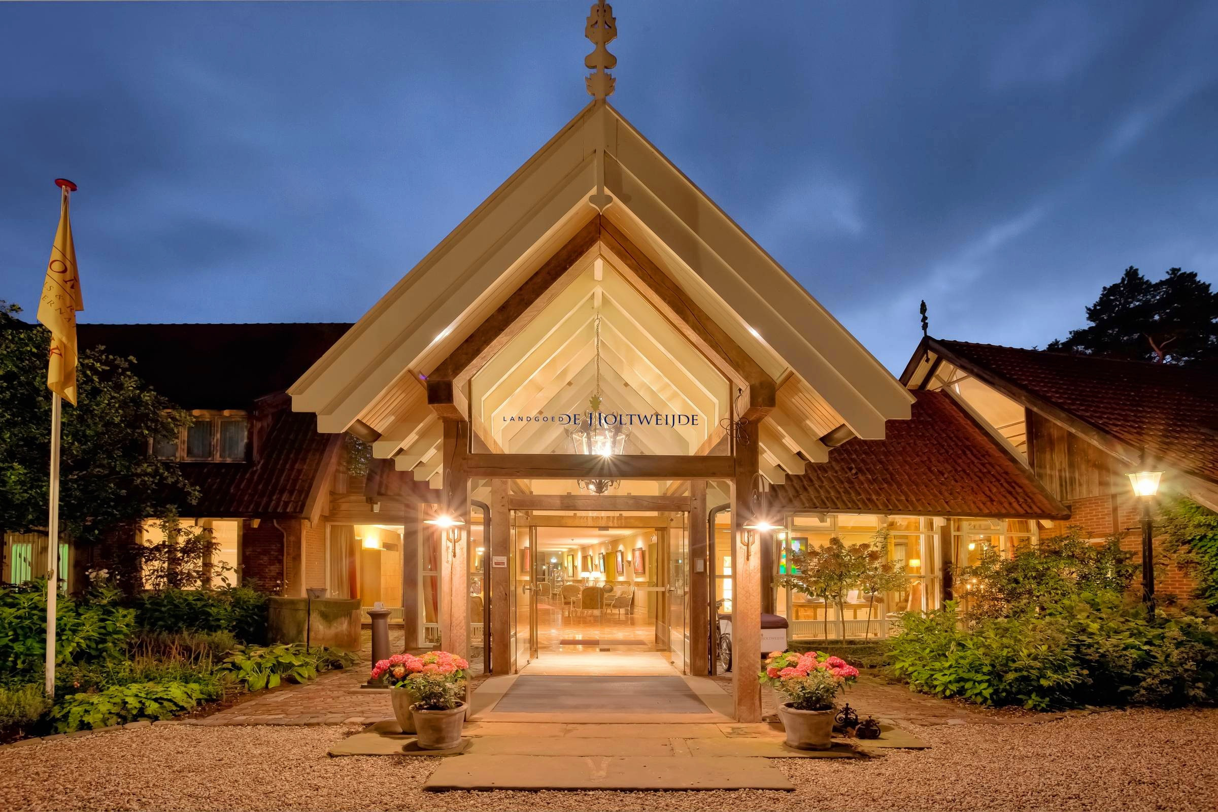 Familie in een luxe hotel