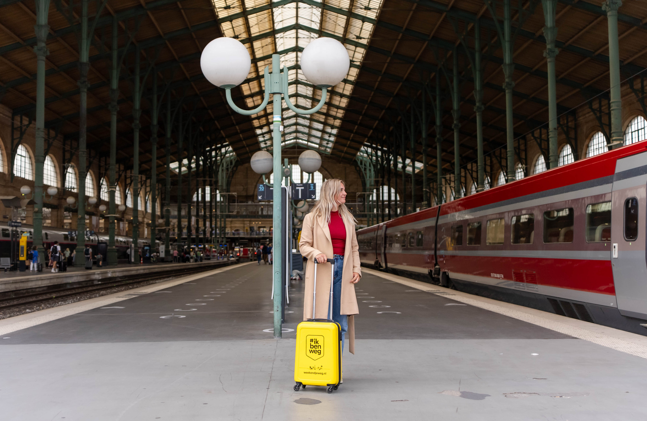 Op het station in Parijs