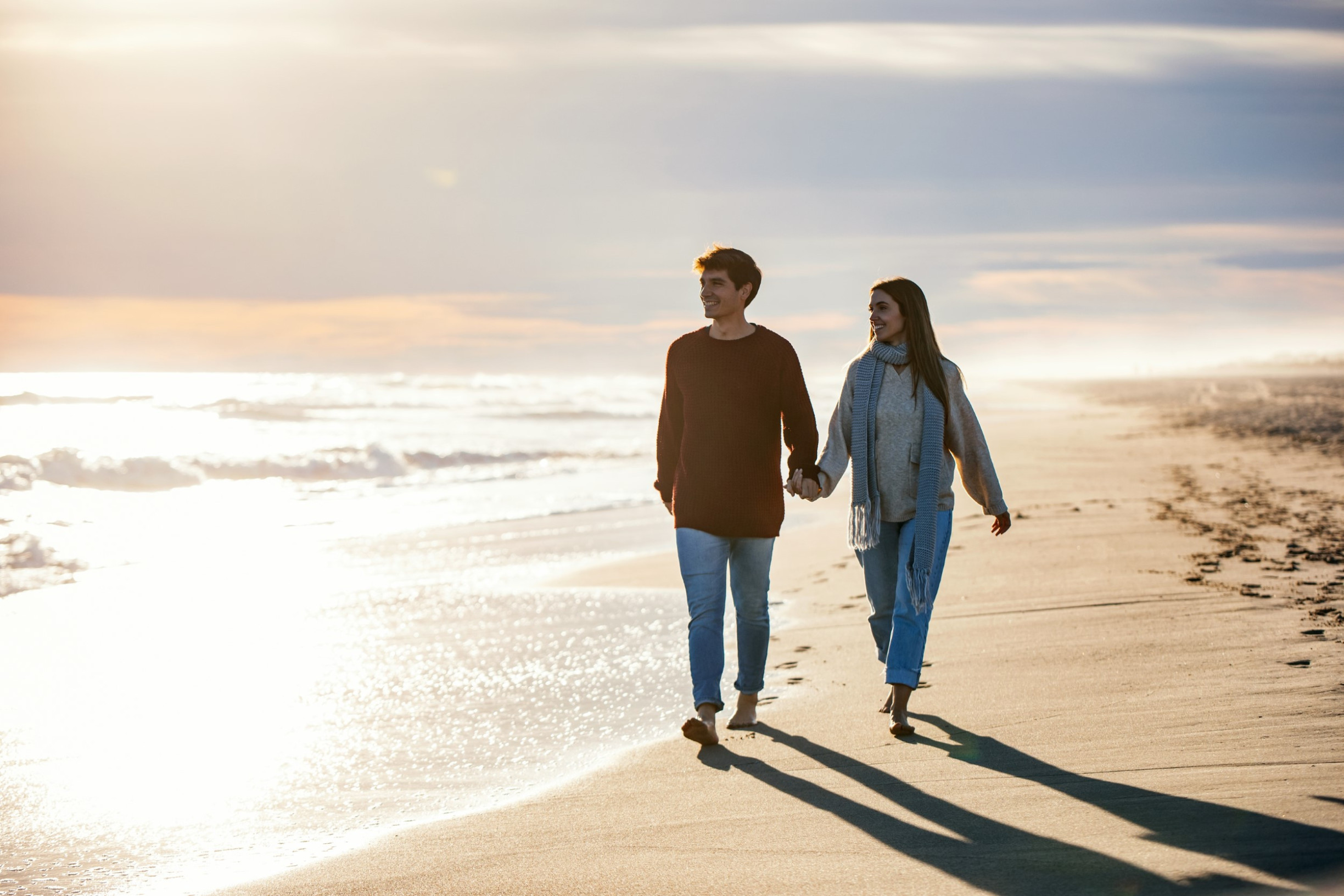 Koppel op het strand